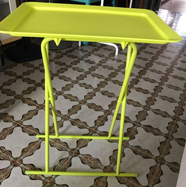 Plastic Side Table Neon Green, Furniture & Home Living, Furniture