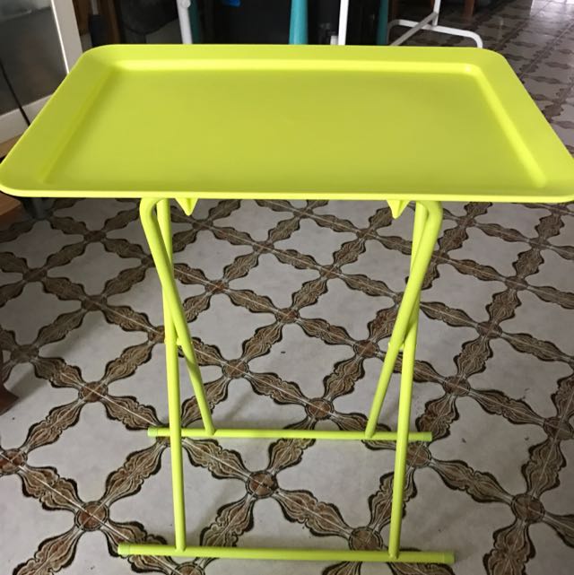 Plastic Side Table Neon Green, Furniture & Home Living, Furniture