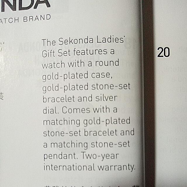 SEKONDA LADIES GOLD PLATED TRIPLE GIFT SET Women s Fashion