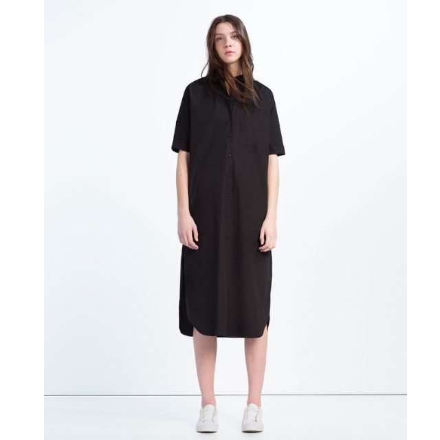 Zara button down shirt dress Clearance