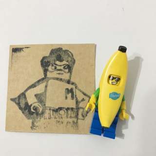 Miniman手作飾品 香蕉人積木人偶 樂高相容