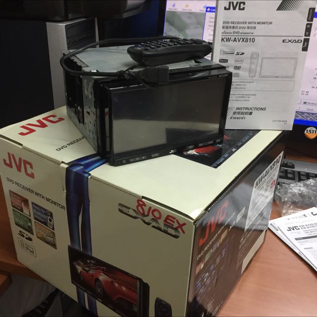JVC KWAVX810 7 Inch Double Din DVD Head unit, Car Accessories on Carousell