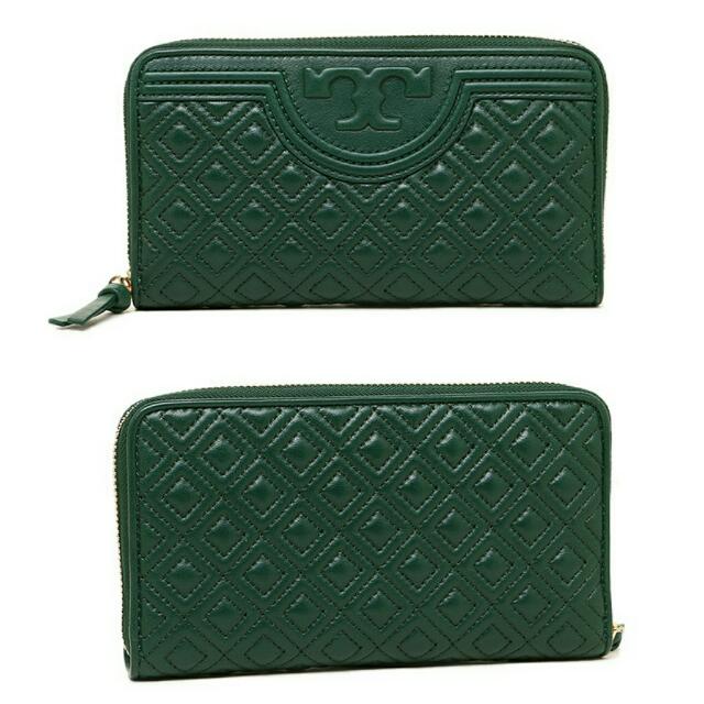 Tory Burch Fleming Zip Continental Long Wallet (Norwood) GREEN, Women's  Fashion, Bags & Wallets, Purses & Pouches on Carousell