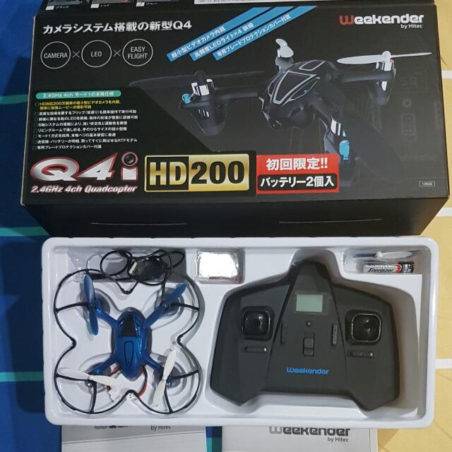 Weekender by Hitec Q4i HD200 2.4GHz 4ch Quadcopter, Hobbies  Toys, Toys   Games on Carousell