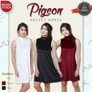 Pigeon Velvet Dress