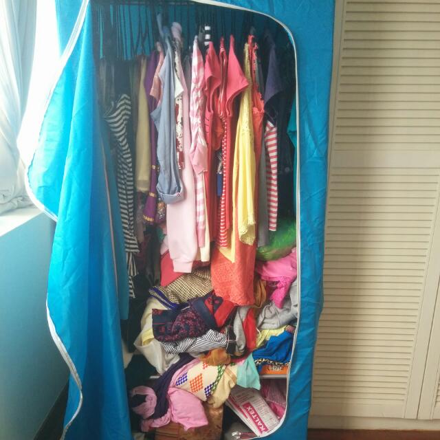 Ikea Breim Wardrobe Blue 80x55x180 Cm Half Price Furniture