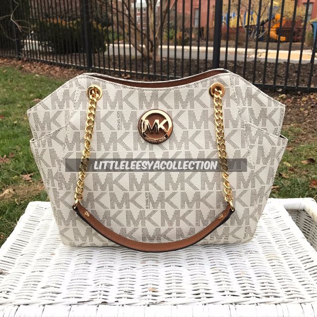 Michael kors jet set hot sale tote vanilla