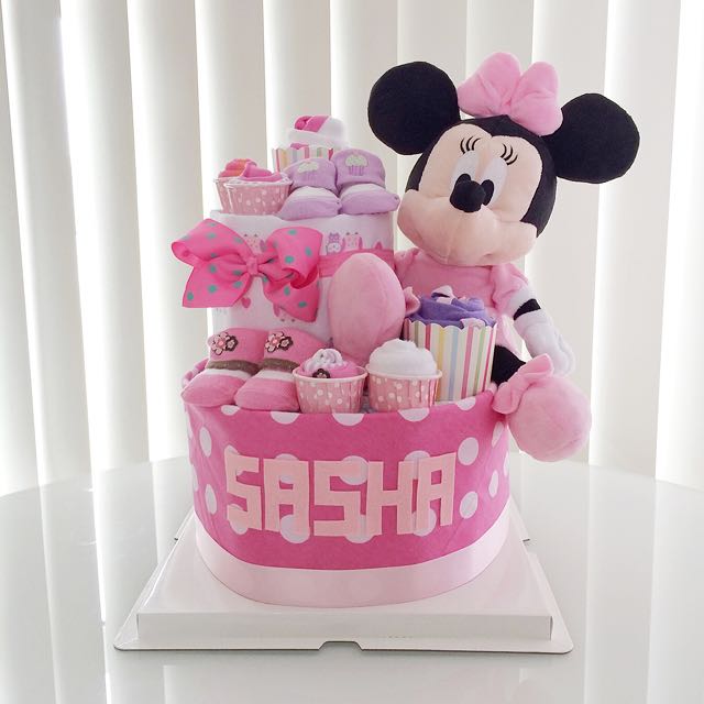 minnie mouse nappy cake