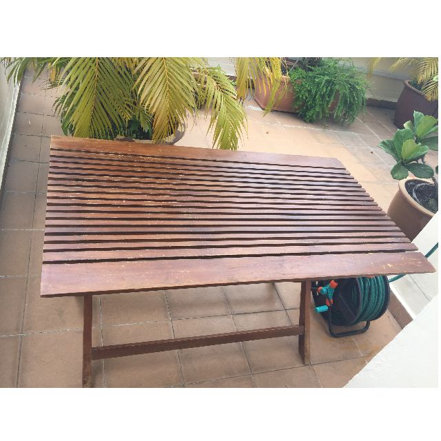Outdoor Wood Table Furniture Tables Chairs On Carousell