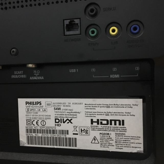 Philips 42 Tv Slim Bezel 3d Glasses Skype Cam Home Appliances Tvs Entertainment Systems On Carousell