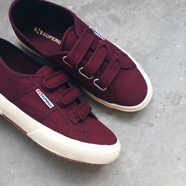 superga maroon red