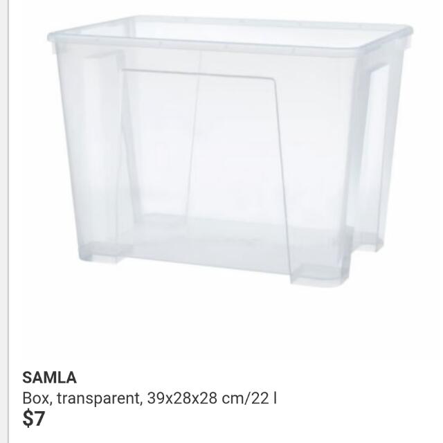Ikea Samoa Storage Box (22L), Furniture & Home Living, Home Improvement