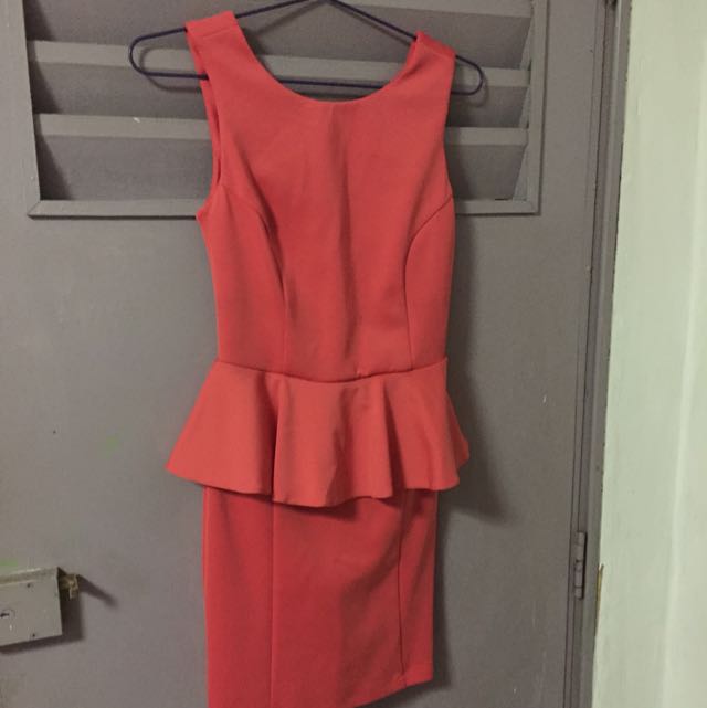 coral work dress