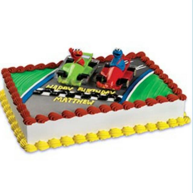 Sesame Street Elmo Racers Cake Decoration Kit Topper Set Food