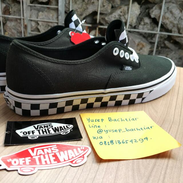 vans authentic checker tape