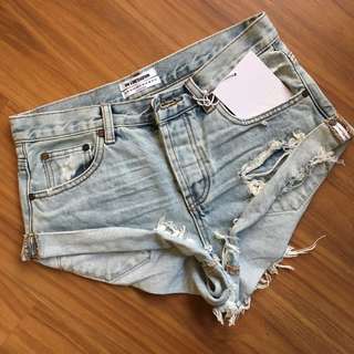 One Teaspoon Blue Malt Bandit shorts牛仔短褲