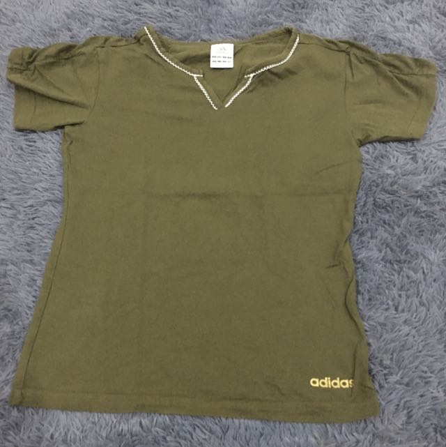 adidas olive green t shirt