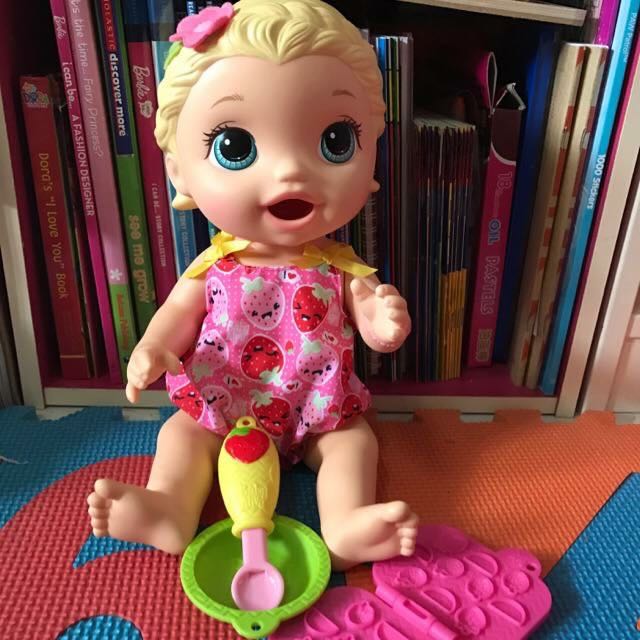 Baby alive snackin lily blonde sales