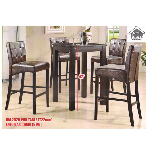 Bar Table Set Stool Model Dm2626 Enzo Chair Home Photo