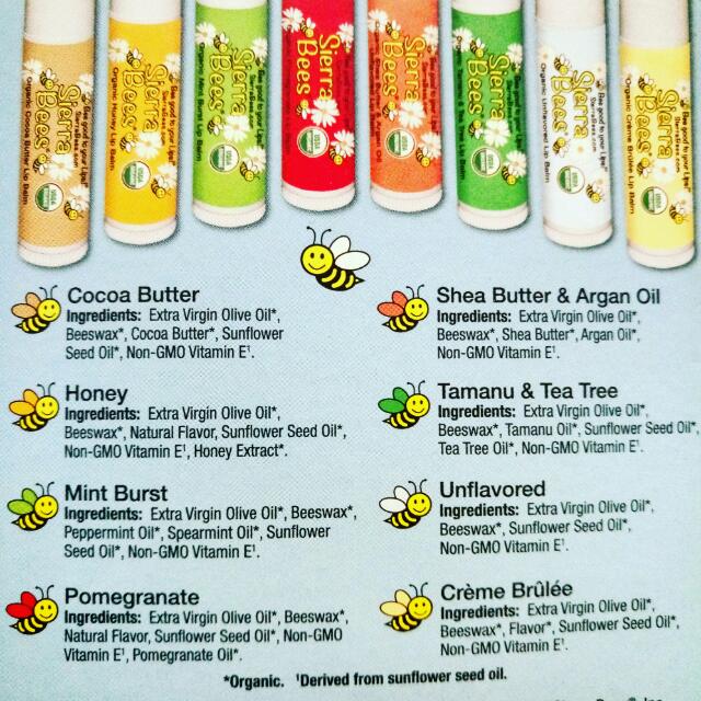 (BN INSTOCK) Sierra Bees Organic Lip Balms (Expiration Date Jul 2018