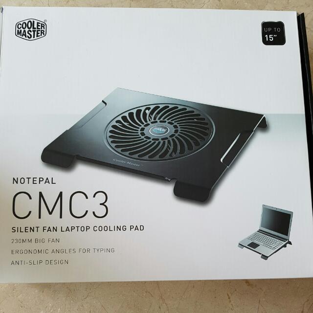 Cooler Master Notepal CMC3 Silent Fan Laptop Cooling Pad (New), Computers & Tech, Laptops