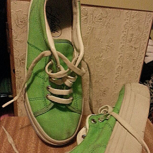 lime green platform sneakers