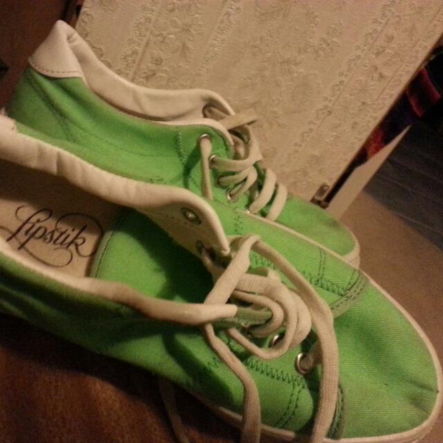 lime green platform sneakers