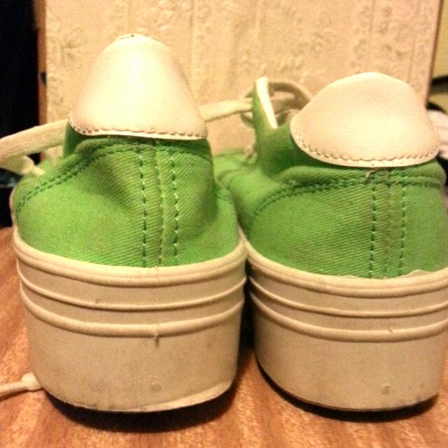 lime green platform sneakers