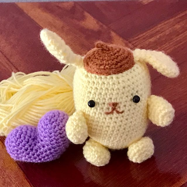 Crochet Pom Pom Purin Hobbies Toys Stationery Craft Handmade