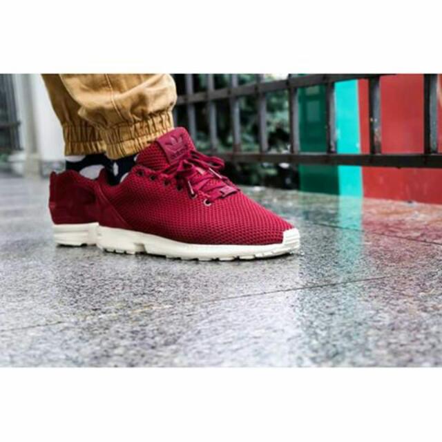 adidas zx flux burgundy