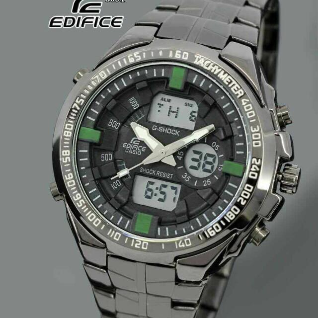 Casio Edifice Double Time Watch Men s Fashion Watches Accessories Watches on Carousell
