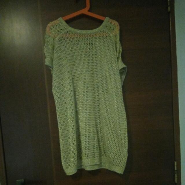 gold mesh sweater
