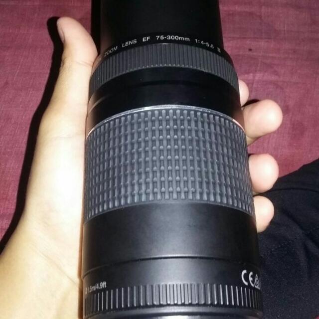 lensa tele canon 75 300mm