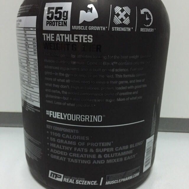 MusclePharm Combat Black Weight Gainer, Sports Equipment ...