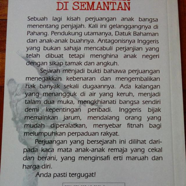 Novel Darah Titik Di Semantan, Books & Stationery, Books on Carousell