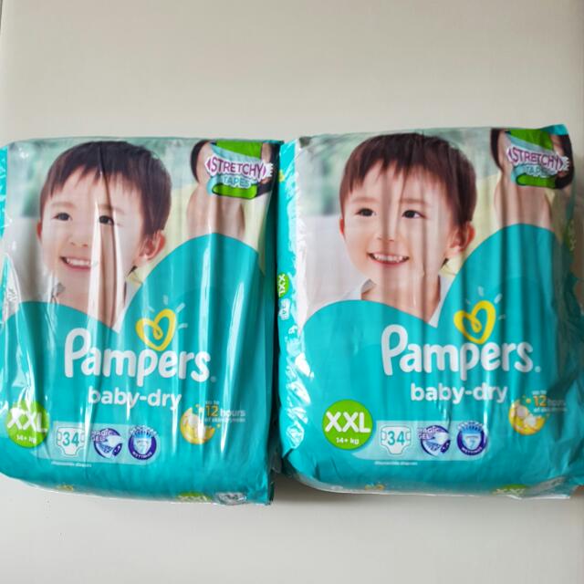 pampers baby dry 34 pack