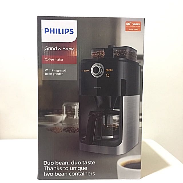 Philips Grind & Brew Coffee Make (HD7762), TV & Home Appliances