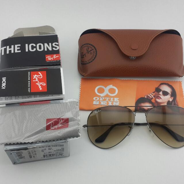 Ray Ban Aviator Sunglasses Rb3025 004 51 Gunmetal Gradient Lenses