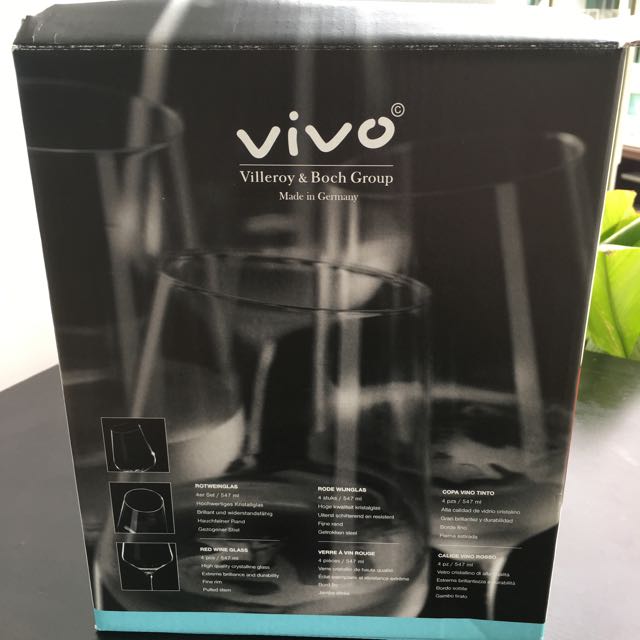 Set Of 4 Red Wine Glasses Vivo (Villeroy & Boch Group), TV & Home