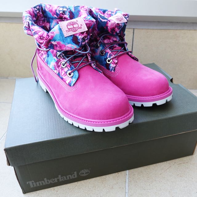 floral timberland boots