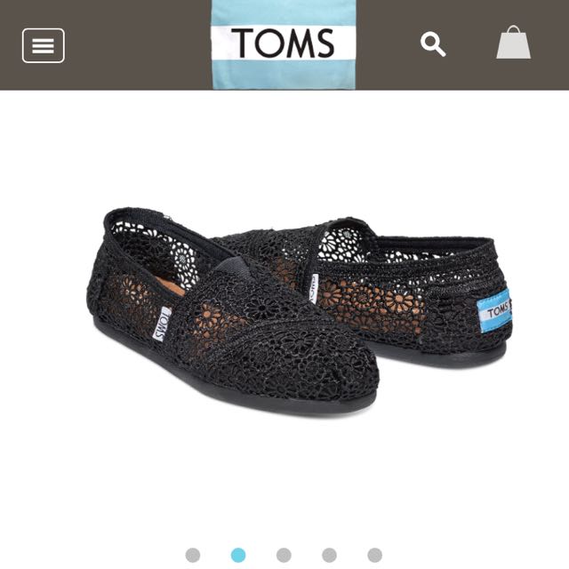 toms black moroccan crochet women's classics