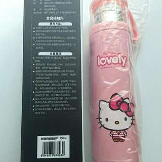 粉紅凱蒂貓不銹鋼保溫瓶500ml