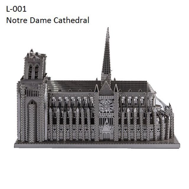 3d Metal Puzzles Notre Dame Cathedral Design Craft Craft Supplies Tools On Carousell