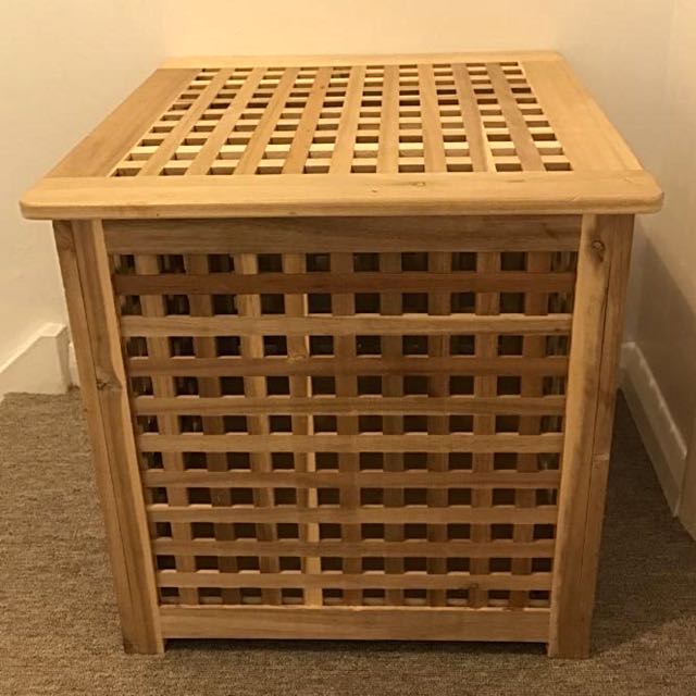 Ikea Hol Wooden Side Table Storage Furniture Tables Chairs On Carousell