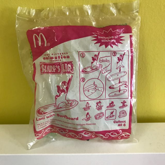 Mcdonald S Happy Meal Toy Surf S Up Animation Cartoon Penguin Lani With Surfboard Hobbies Toys Toys Games On Carousell