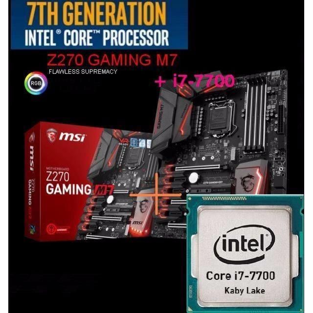 Msi Z270 Gaming M7 I7 7700 7th Gen Mobo Chip Elektronik Bagian Komputer Aksesoris Di Carousell