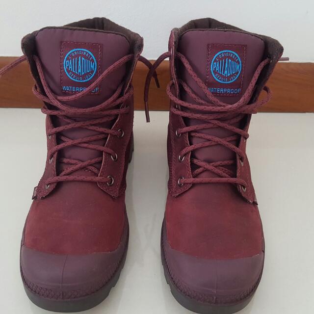 Palladium Waterproof Maroon Boots Women s