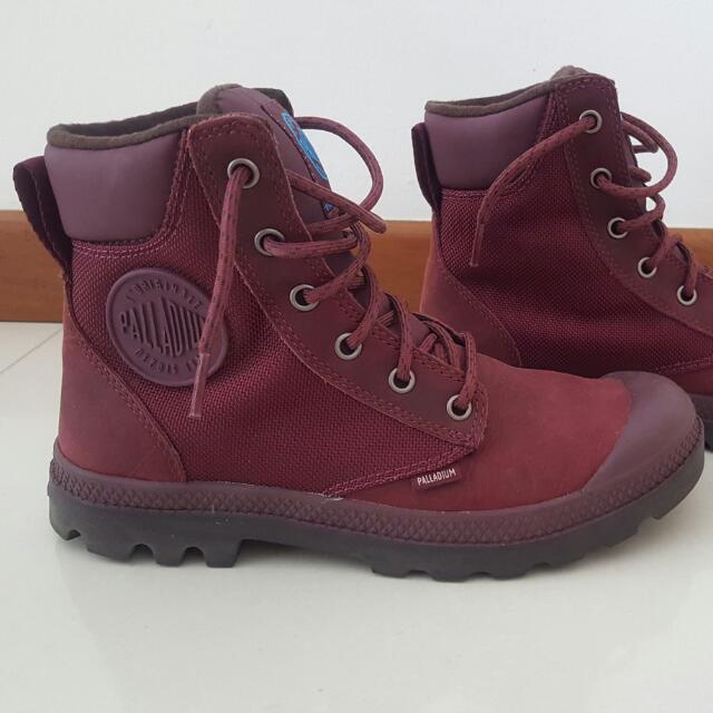 Palladium Waterproof Maroon Boots Women s