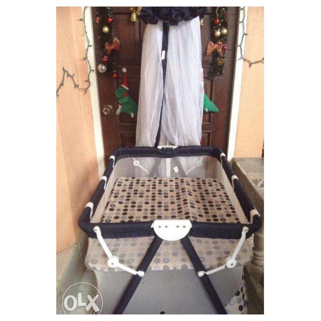 Playpen Crib Blue (Category: Cots & Cribs) located in Mandaluyong City. Submitted by shielalovess (Listing ID 90628152, Image 3). Description: Playpen preloved With mosquito net With Changing tray With pockets All good condition I Clean and sanitize it already We rarely used this only wer at home Selling for 4,000php Thats the best price! Pick up or meet up im ok! (Except mondays!) .
