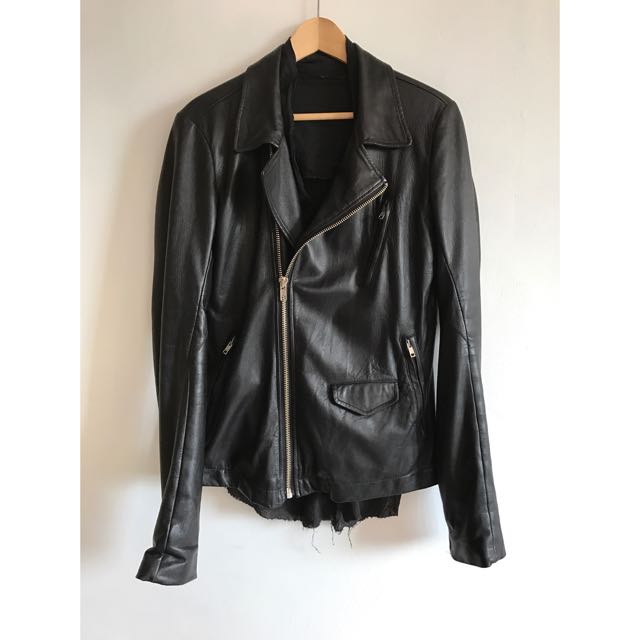 Rick Owens Vintage Stooges Leather Jacket, Men's Fashion, Tops & Sets ...